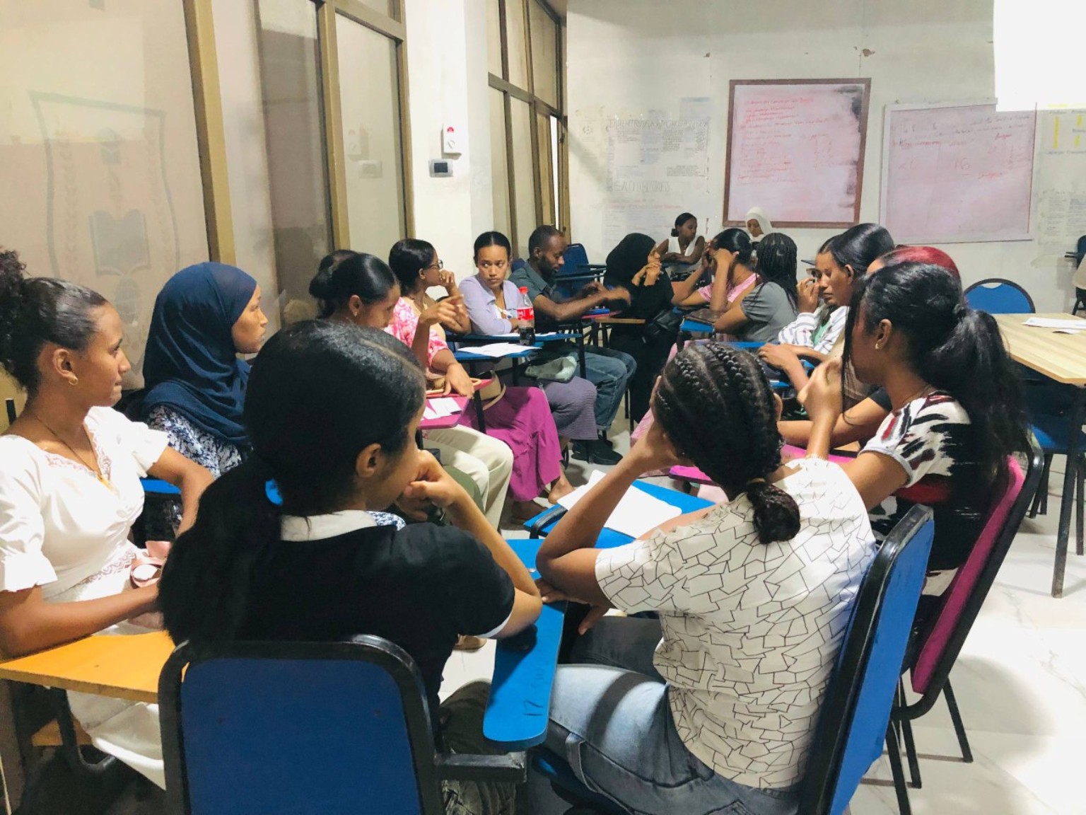 Ol-Bright students in a collaborative learning session in Dire Dawa
