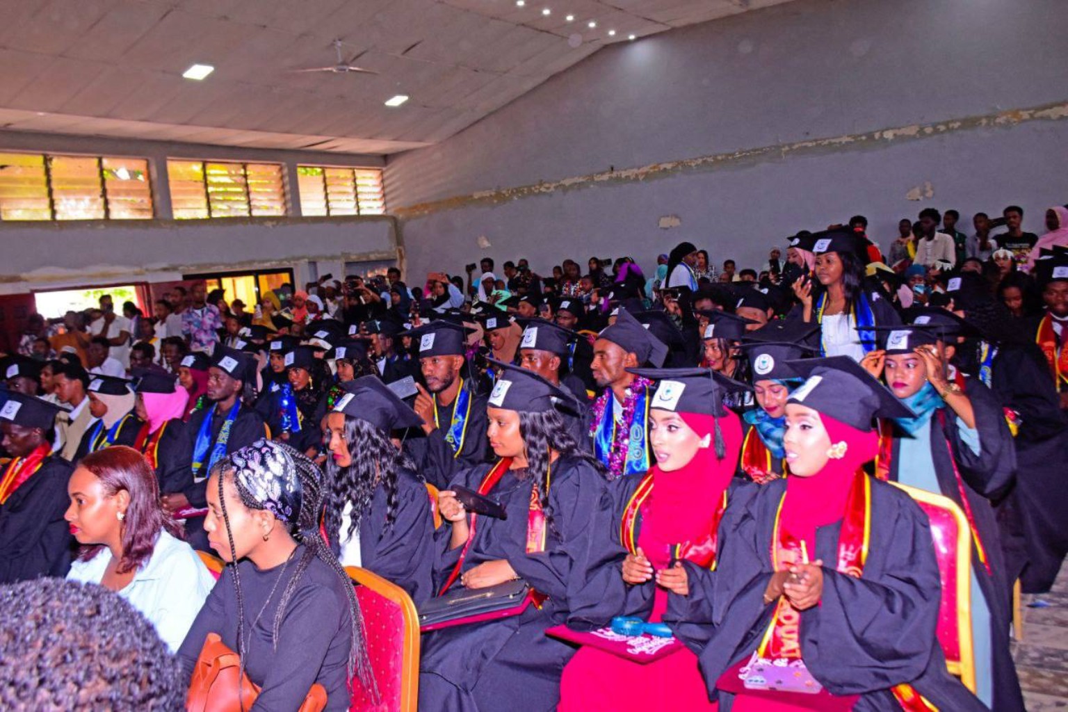 Students attending an Ol-Bright graduation ceremony